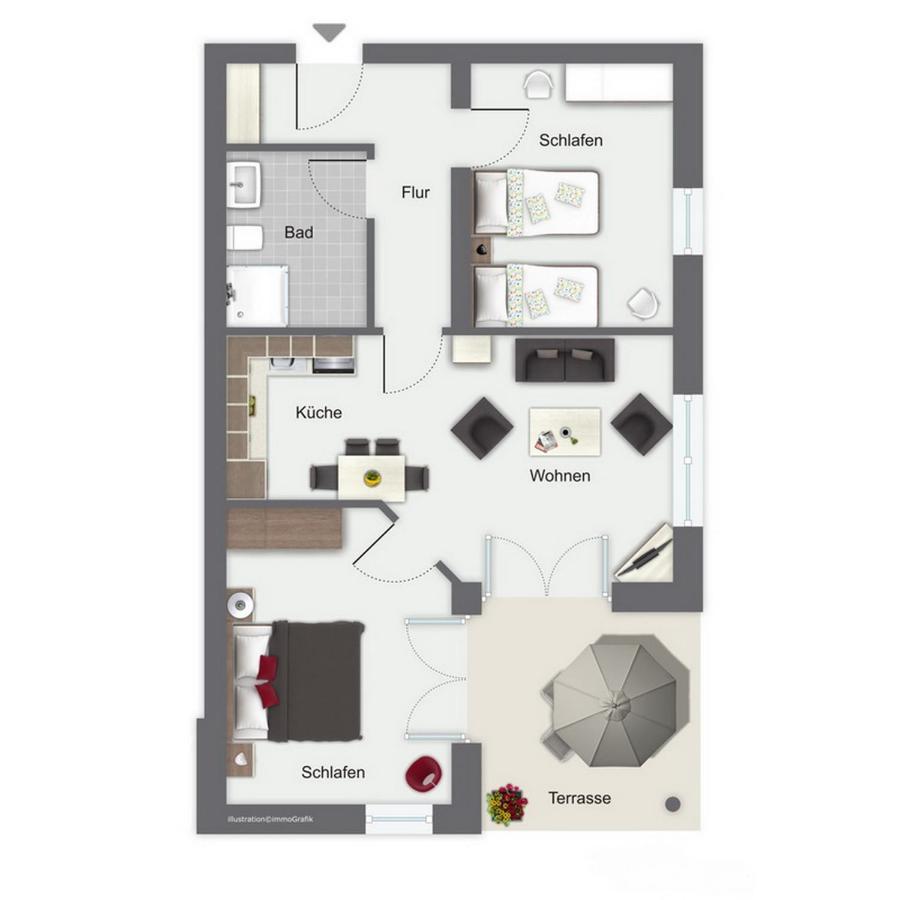 Duenenblick Wohnung 21 Boltenhagen  Luaran gambar